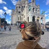 Hand-painted Poinsettia Claw Hair Clip | Eco-Friendly