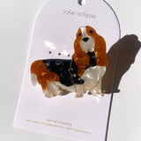 Hand-painted Basset Hound Dog Claw Hair Clip | Eco-Friendly