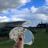 Hand-painted Seashell Compact Mirror | Eco-Friendly