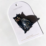 Hand-painted Black Cat Claw Hair Clip | Eco-Friendly