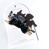 Hand-painted Boston Terrier Dog Claw Hair Clip | Eco-Friendly