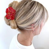 Hand-painted Hibiscus Flower Claw Hair Clip | Eco-Friendly