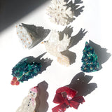 Hand-painted Christmas Tree Holiday Claw Hair Clip | Eco-Friendly