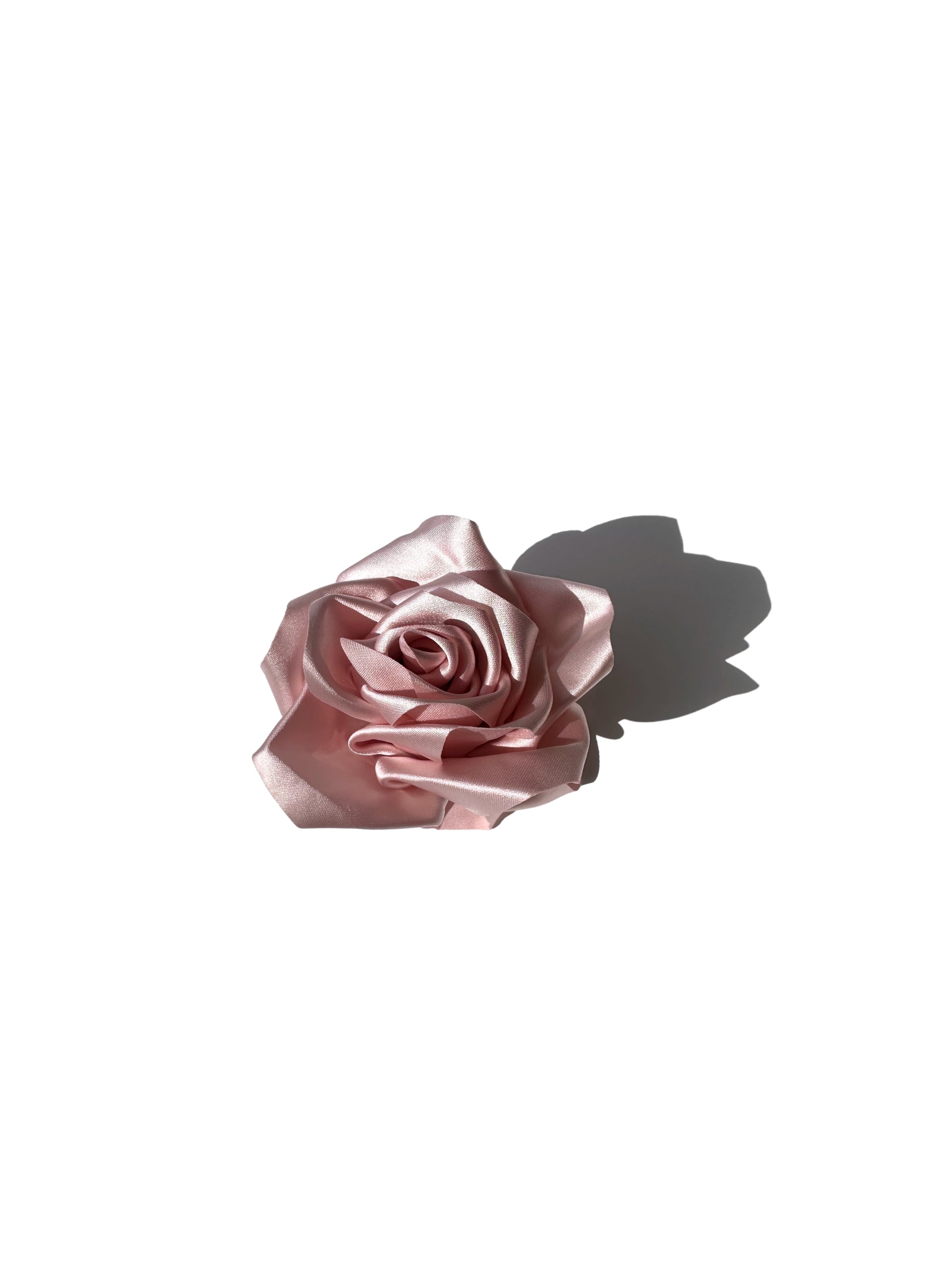 Handmade Satin Rose Claw Clip