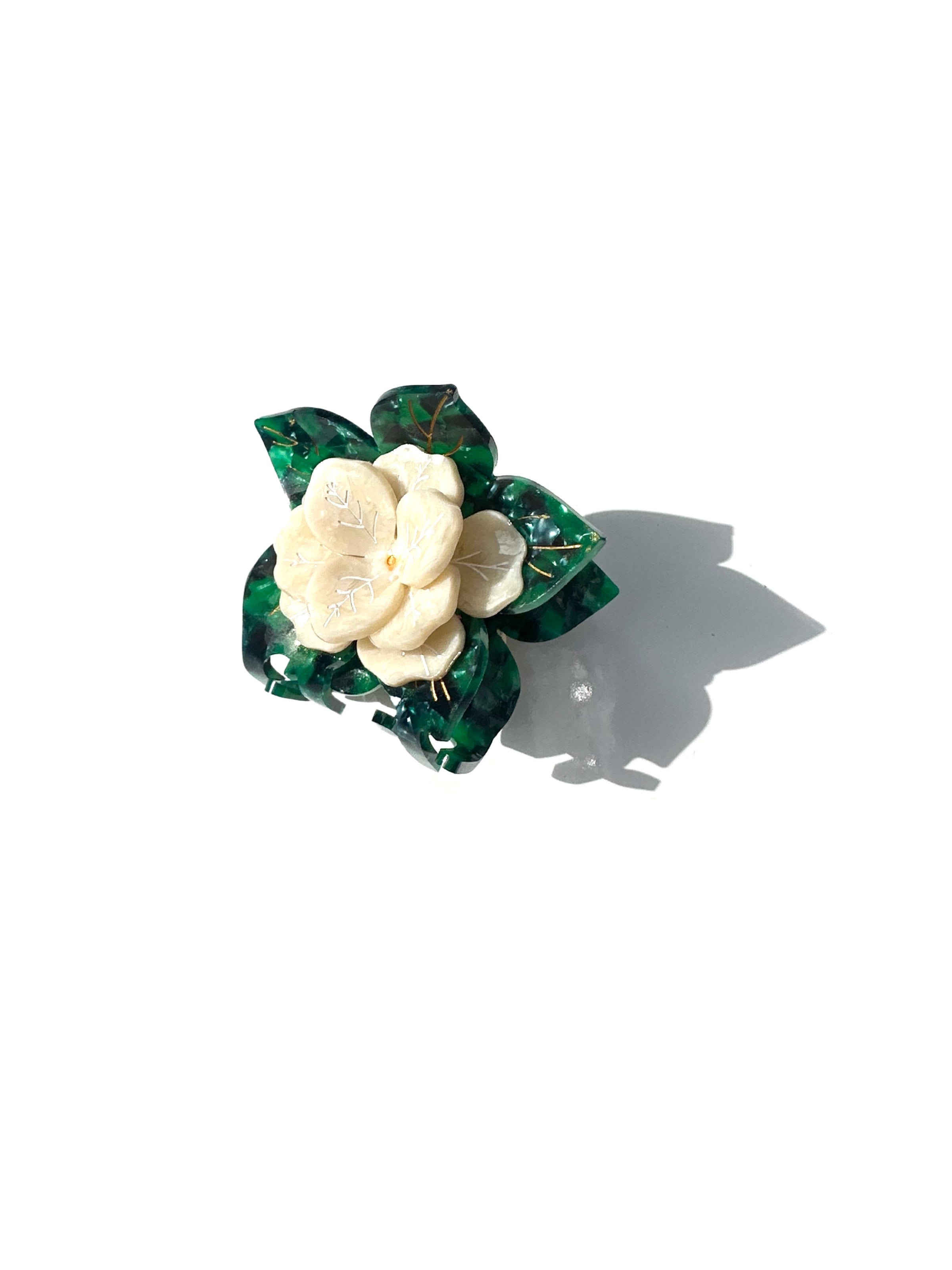 Hand-painted Poinsettia Claw Hair Clip | Eco-Friendly