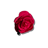 Big Satin Rose Flower Hair Claw Clip