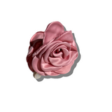 Big Satin Rose Flower Hair Claw Clip