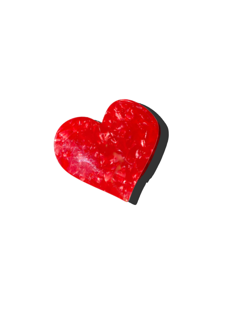 Heart Acetate Claw Hair Clip | Eco-Friendly