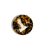 Hand-painted Crane Compact Mirror | Eco-Friendly