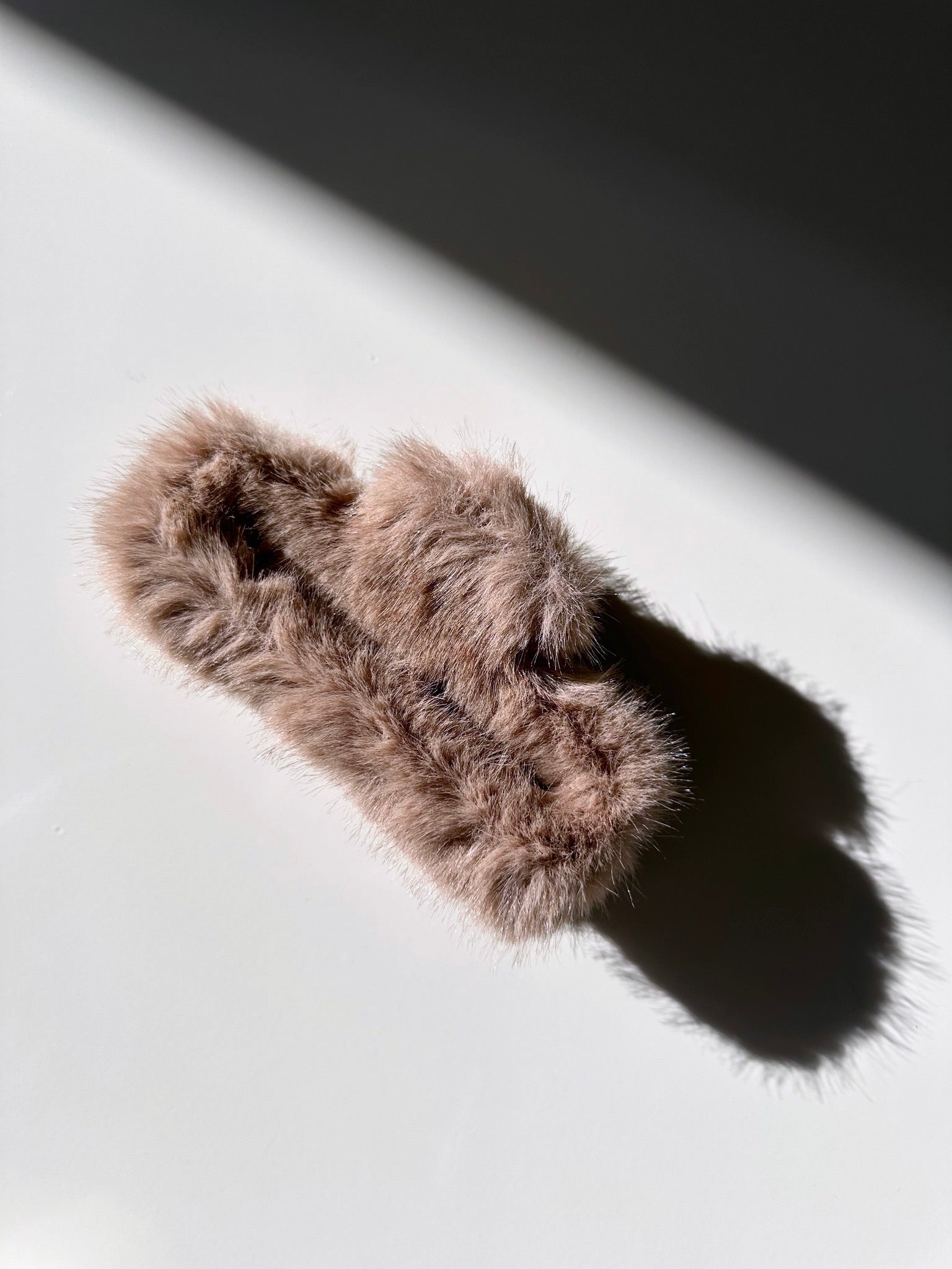 Giant Fluffy Vegan Fur Square Claw Hair Clip