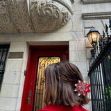 Hand-painted Holiday Flower Claw Hair Clip | Eco-Friendly