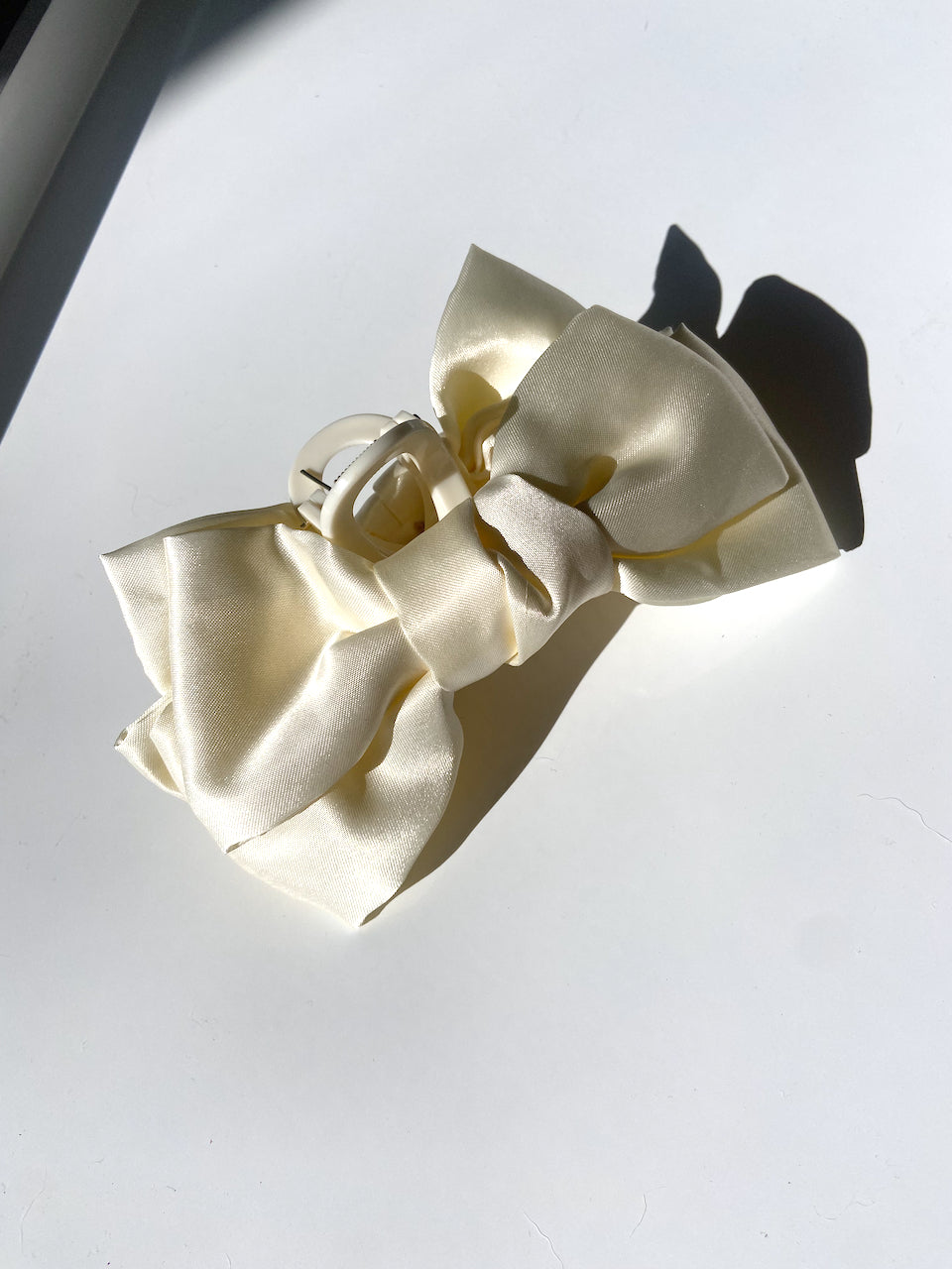 Big Satin Bow Claw Hair Clip