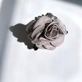 Big Satin Rose Flower Hair Claw Clip