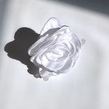 Big Satin Rose Flower Hair Claw Clip