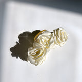 Satin Roses Flower Hair Claw Clip