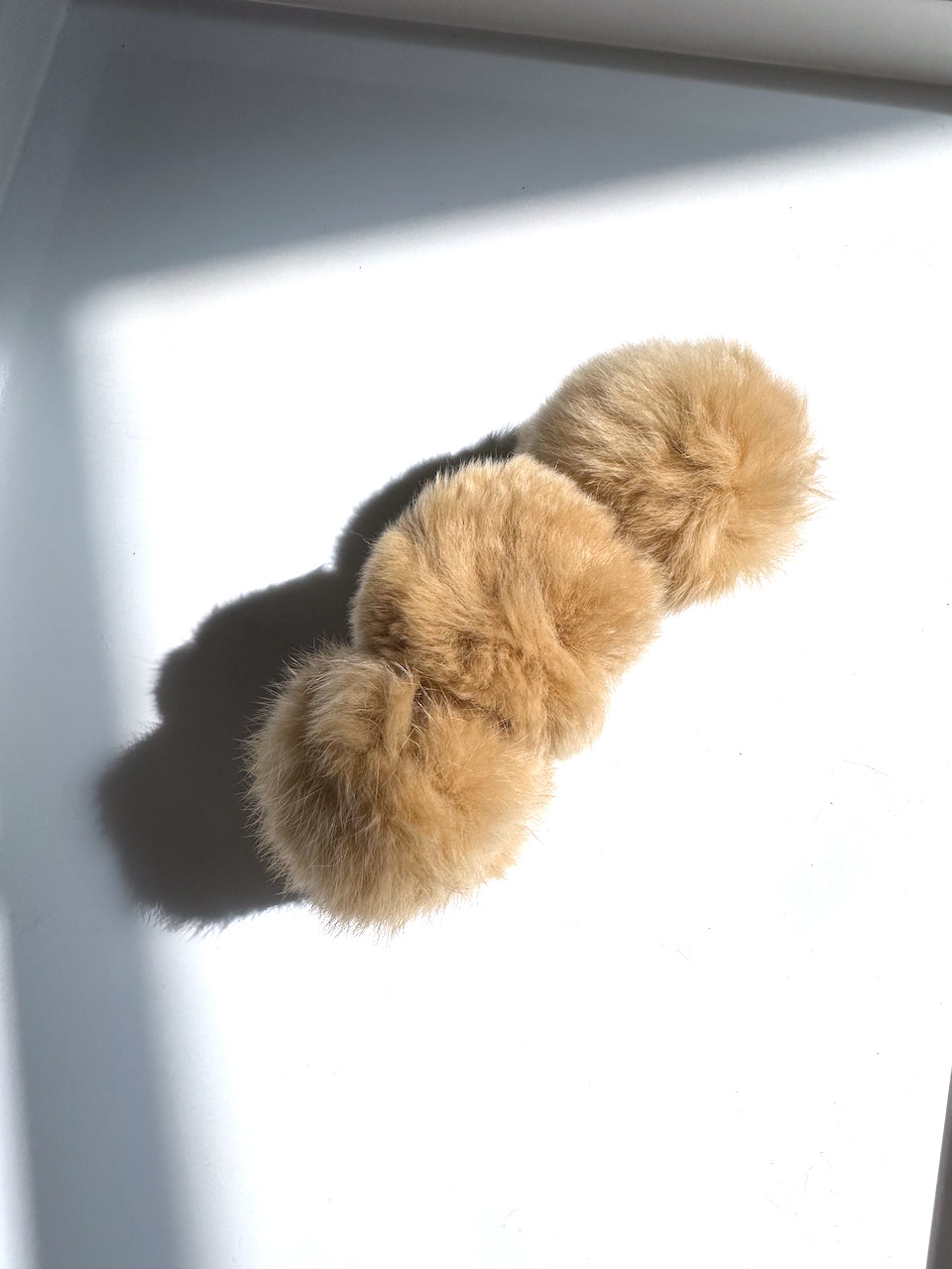 Fluffy Pom Vegan Fur Claw Hair Clip