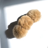 Fluffy Pom Vegan Fur Claw Hair Clip