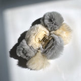 Fluffy Pom Vegan Fur Claw Hair Clip