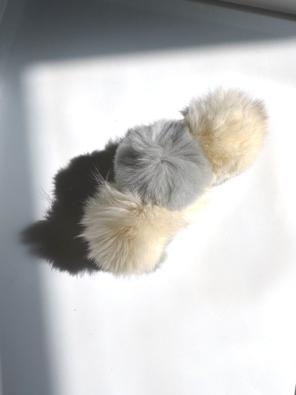 Fluffy Pom Vegan Fur Claw Hair Clip