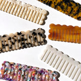 Scalloped Acetate Hair Comb | Eco-Friendly