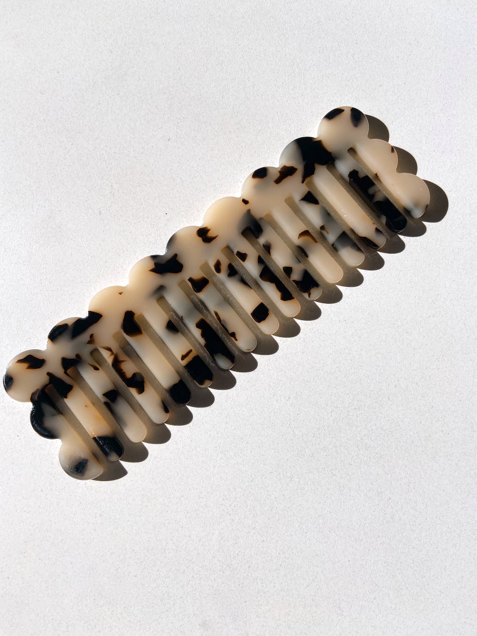 Scalloped Acetate Hair Comb | Eco-Friendly