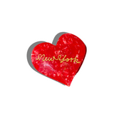 Hand-Painted New York Heart Acetate Claw Hair Clip | Eco-Friendly