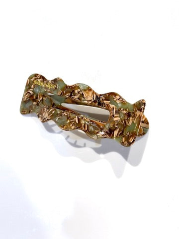 Scalloped Lay Down Acetate Claw Hair Clip | Eco-Friendly
