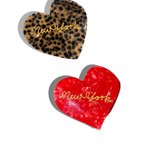 Hand-Painted New York Heart Acetate Claw Hair Clip | Eco-Friendly