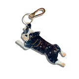 Hand-painted French Bulldog Dog Breed Bag Charm + Keychain | Eco-Friendly