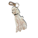 Hand-painted Poodle Dog Breed Bag Charm + Keychain | Eco-Friendly