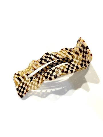 Scalloped Lay Down Acetate Claw Hair Clip | Eco-Friendly