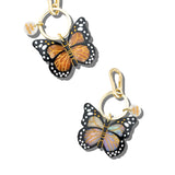 Hand-painted Monarch Butterfly Bag Charm + Keychain | Eco-Friendly