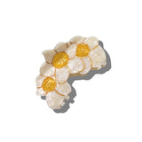 Hand-painted Narcissus Flower Claw Hair Clip | December Birth Flower