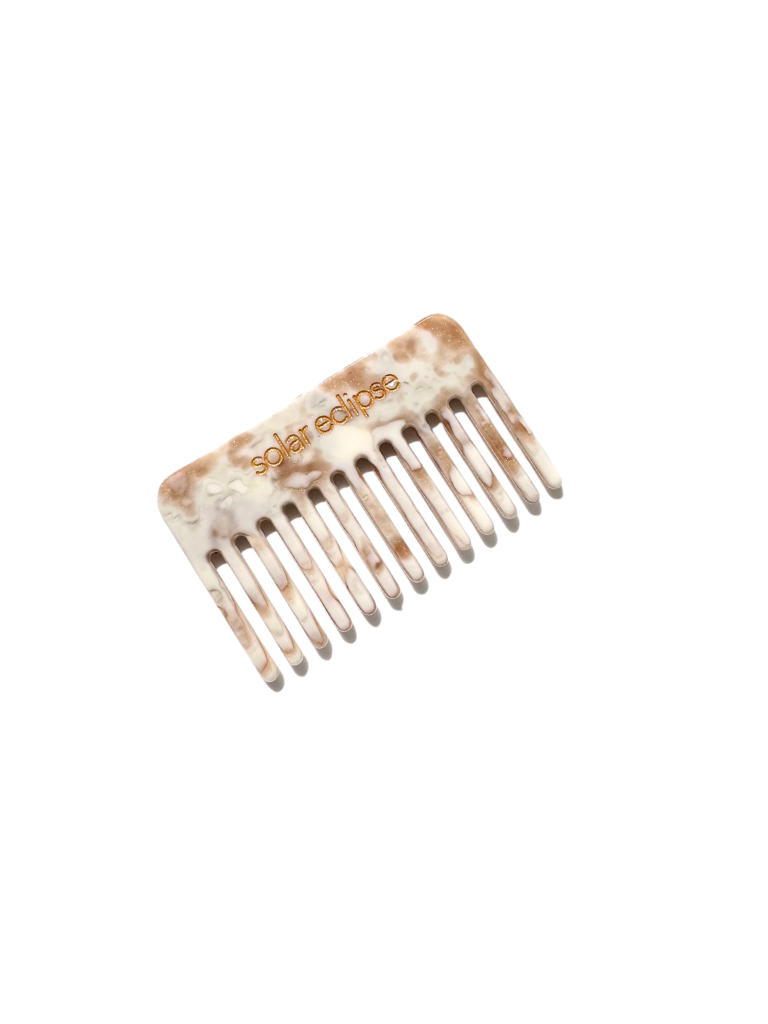 Pocket Size Wide Tooth Acetate Hair Comb | Eco-Friendly