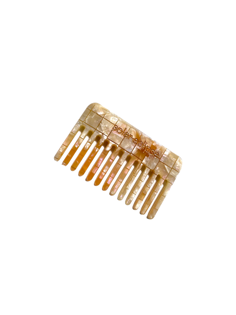 Pocket Size Wide Tooth Acetate Hair Comb | Eco-Friendly