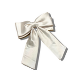 The Perfect Long Satin Hair Bow Barrette