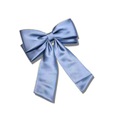 The Perfect Long Satin Hair Bow Barrette