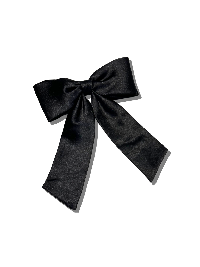 The Perfect Long Satin Hair Bow Barrette