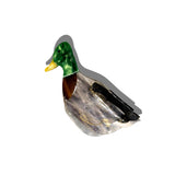 Hand-painted Mallard Duck Bird Claw Hair Clip | Eco-Friendly