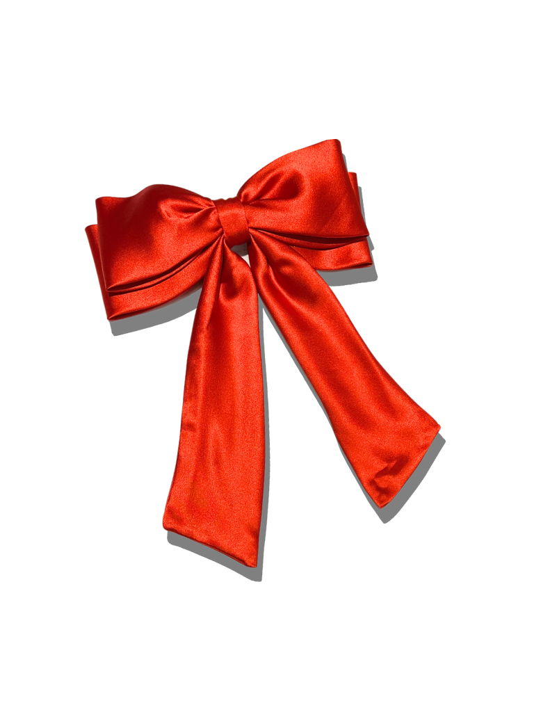 The Perfect Long Satin Hair Bow Barrette