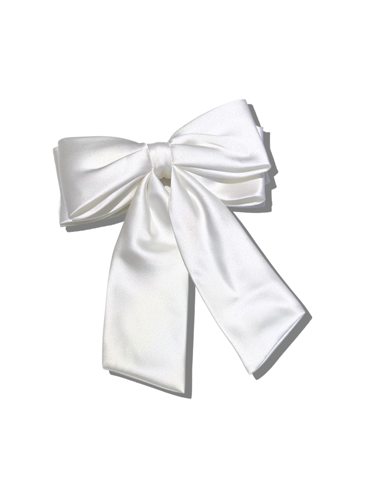 The Perfect Long Satin Hair Bow Barrette