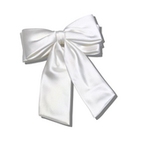 The Perfect Long Satin Hair Bow Barrette