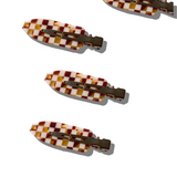 4pc Checkered Creaseless Setting Clip Set | Eco-Friendly