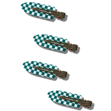 4pc Checkered Creaseless Setting Clip Set | Eco-Friendly