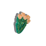 Hand-painted Tulips Flower Claw Hair Clip | Eco-Friendly