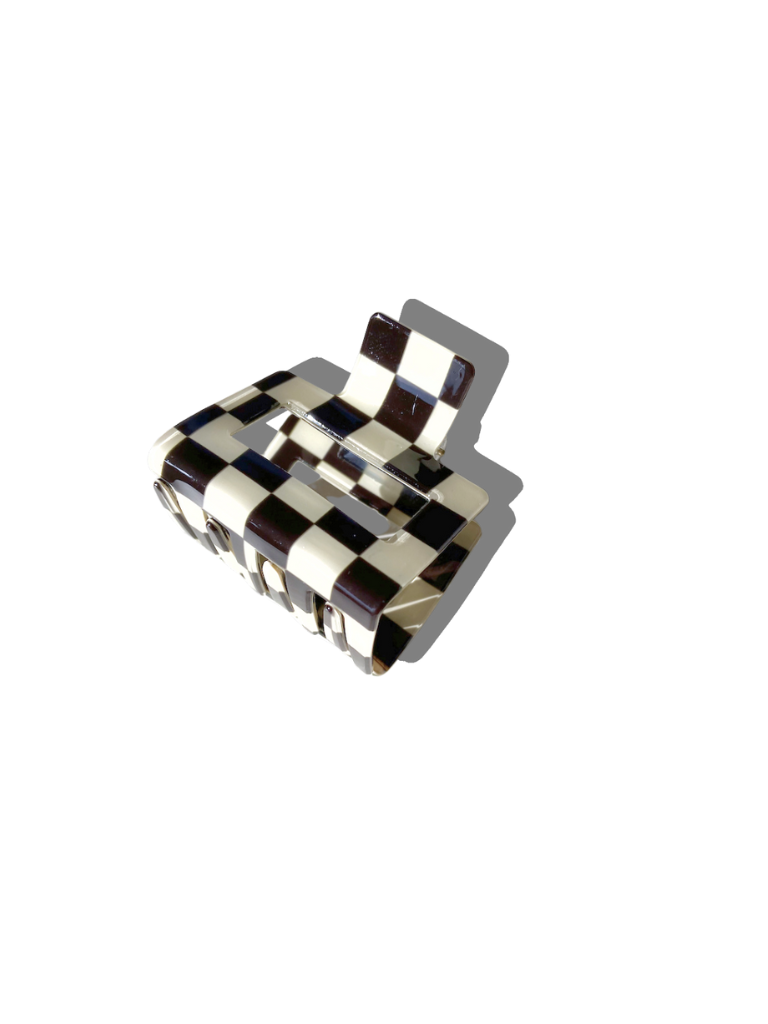 Checkered Chunky Claw Clip | Eco-Friendly