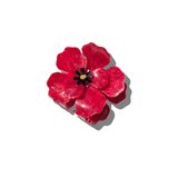 Handmade Origami Red Poppy Flower Claw Hair Clip