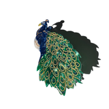 Hand-painted Peacock Bird Claw Hair Clip | Eco-Friendly