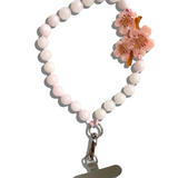 Hand-painted Cherry Blossom Gemstone Bracelet Phone Chain