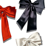 The Perfect Long Satin Hair Bow Barrette